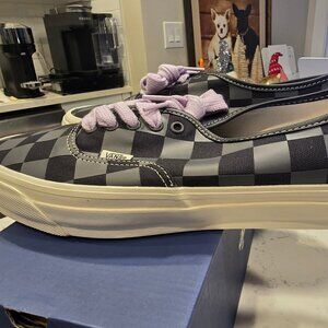 Vans Premium Authentic Reissue 44 LX Checkerboard Gray / Black VN000D5KEST Sz 13